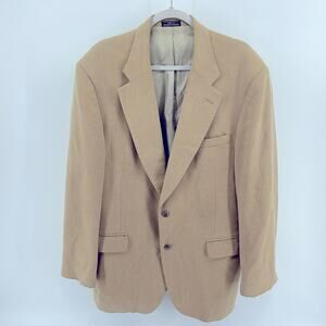 Club Room 100% camel hair two button single vent sport coat blazer sz 44L